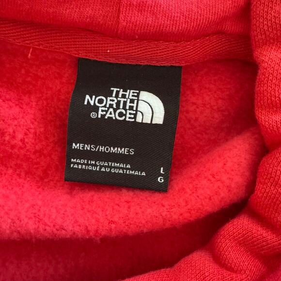 The North Face Mens Large Clay Red and White Hooded Pullover Sweatshirt - Picture 2 of 9